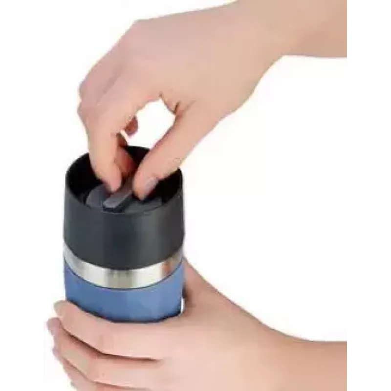 EMSA N21602 0,3 l Thermobecher blau, Edelstahl