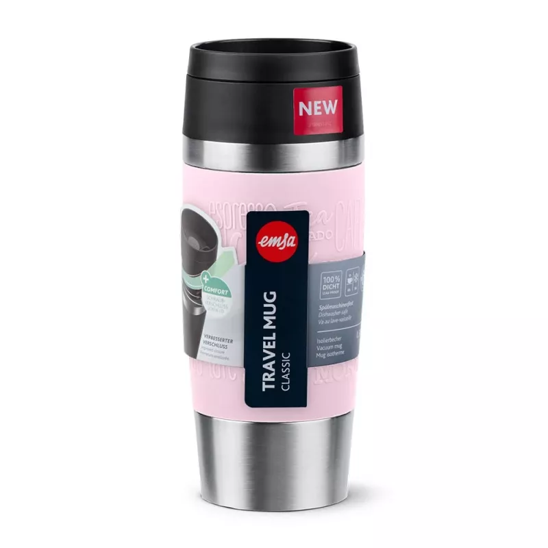 EMSA Travel Mug Classic 360 ml pink Edelstahl-Reisebecher