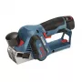 Bosch GHO 12V-20 Professional Akku-Hobel, 12 V, 56 mm Hobelbreite, ohne Akku und Ladegerät, in L-BOXX, blau/schwarz