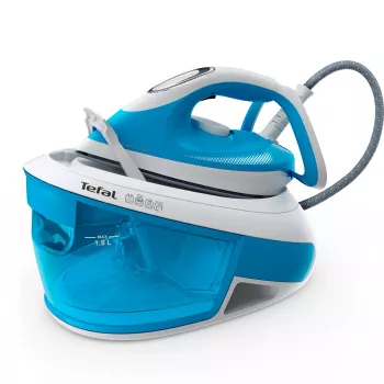 Tefal Express Airglide SV8002 1,8 L Durilium Airglide-Bügelsohle Blau, Weiß