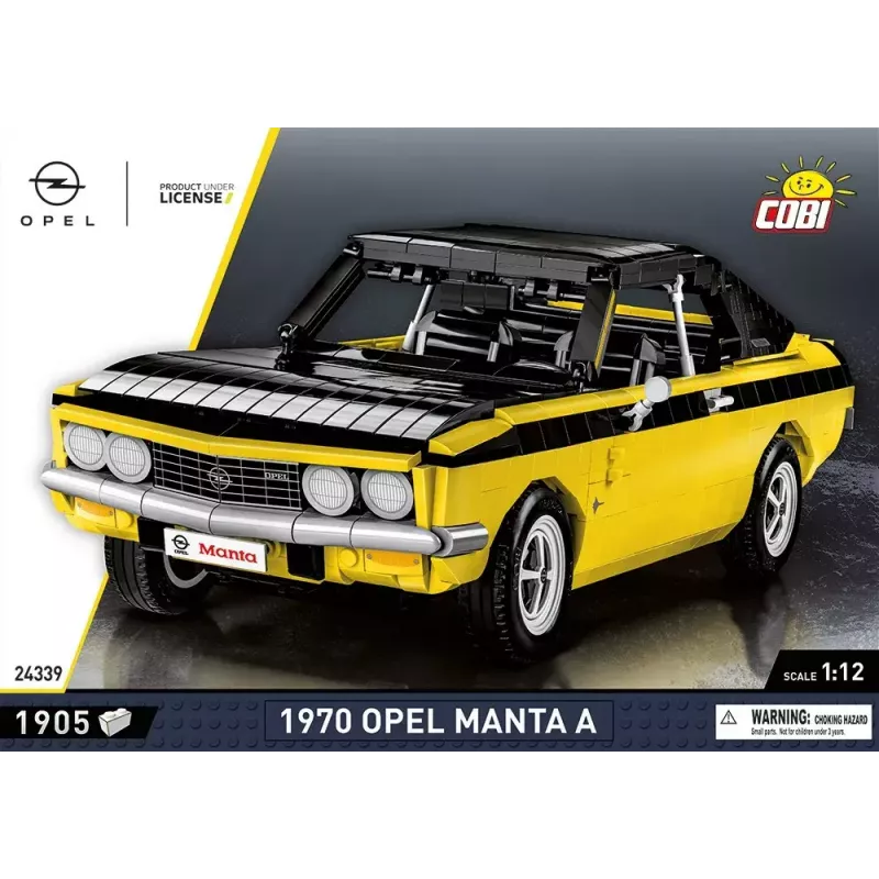 Konstruktionsspielzeug Cobi Opel Manta A 1970 Modell im Maßstab 1:12, Bausteinset