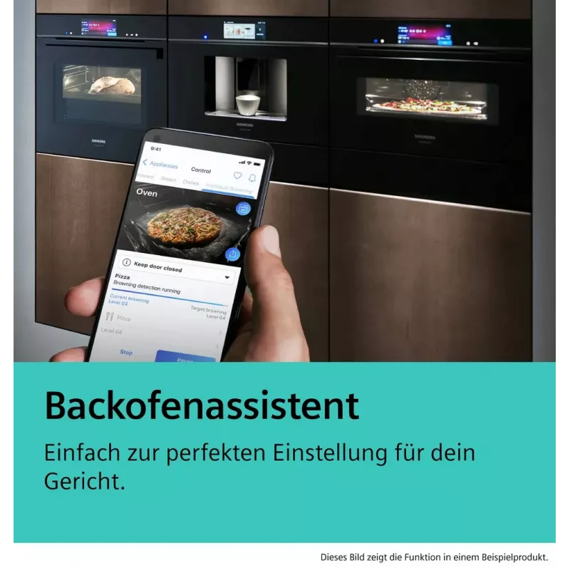 Siemens iQ700 CM776GKB1 Backofen 45 L 900 W Schwarz, Edelstahl