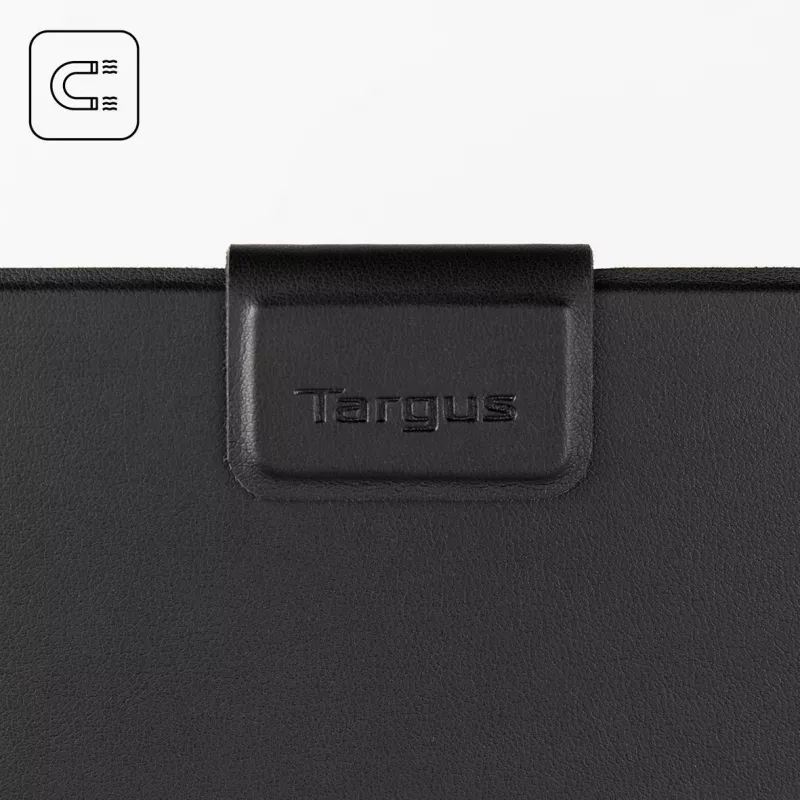 Targus SafeFit Rotating Universal THZ643GL Flip-Hülle für 7–8-Zoll-Tablets, Polyurethan, Magnetverschluss, Schwarz