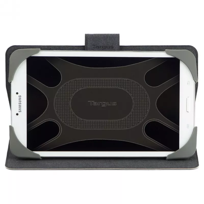 Targus SafeFit Rotating Universal THZ643GL Flip-Hülle für 7–8-Zoll-Tablets, Polyurethan, Magnetverschluss, Schwarz