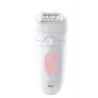 Braun Silk-épil 5 SE5-000 Epiliergerät, Nass und Trocken, 2 Stufen, kabellos mit Akku, bis zu 40 Min., inkl. Reinigungsbürste, Weiß/Rosa
