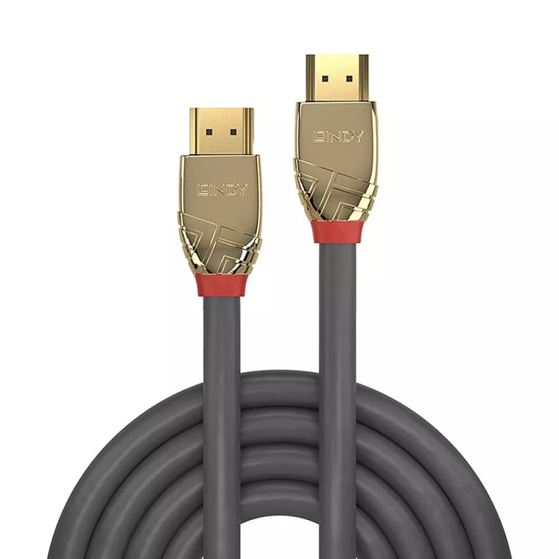 Lindy 2m Ultra High Speed HDMI Kabel, Gold Line, 2 m, HDMI Typ A (Standard), HDMI Typ A (Standard), 48 Gbit/s, Grau