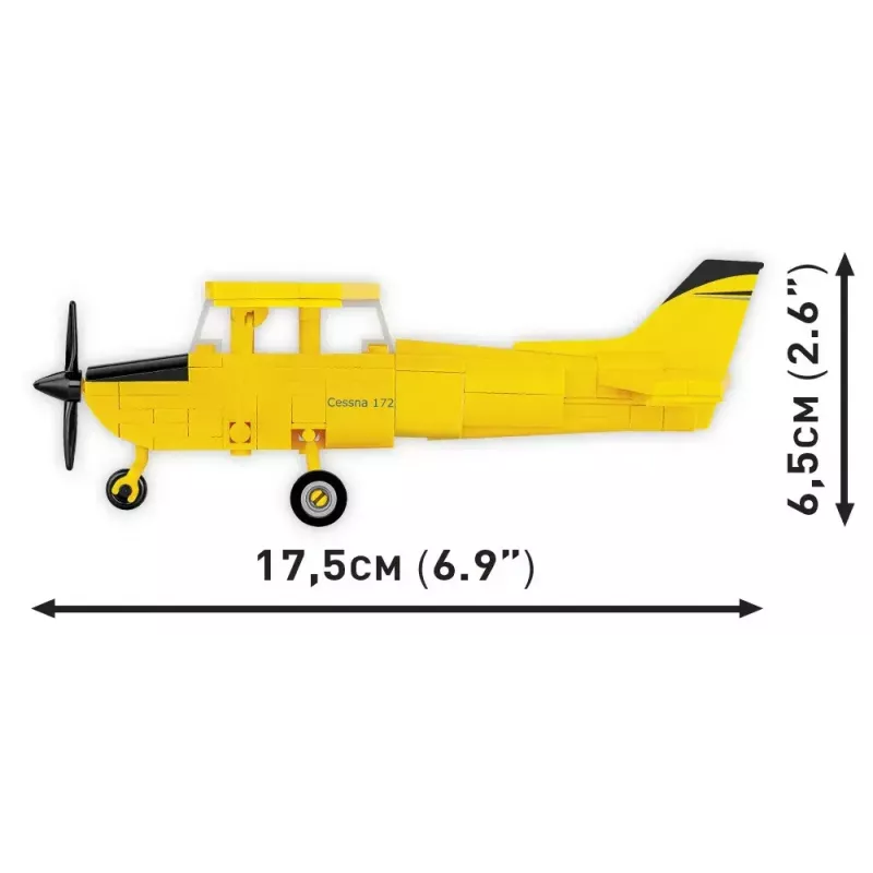 Konstruktionsspielzeug Cobi Cessna 172 Skyhawk gelb Modell 26621 – maßstabsgetreuer Bausatz