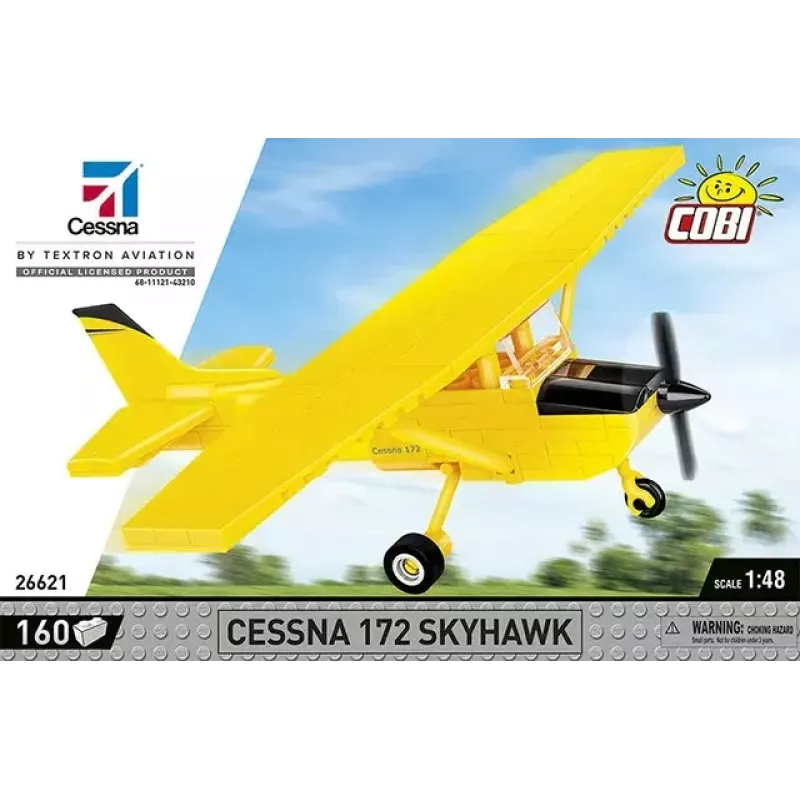 Konstruktionsspielzeug Cobi Cessna 172 Skyhawk gelb Modell 26621 – maßstabsgetreuer Bausatz