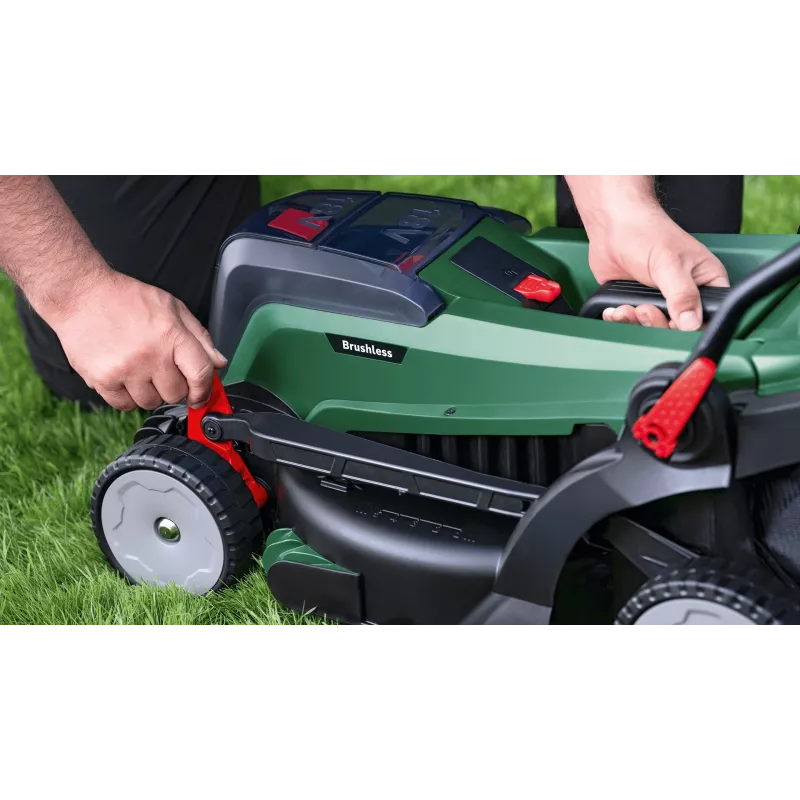 Bosch 37-550 Rasenmäher mit Radantrieb Akku Schwarz, Grün