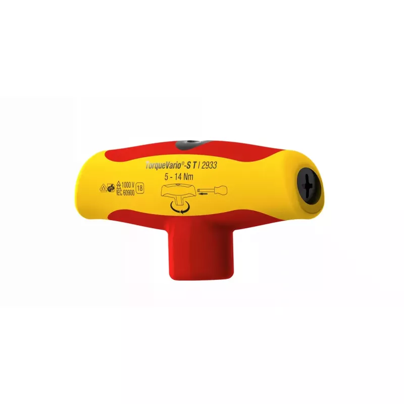 Wiha TorqueVario-S T electric 2933 Drehmoment-Schraubendreher mit Quergriff, 5-14 Nm