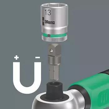 Wera 05075832001 Safe-Torque A 2 Set 1 Drehmomentschlüssel-Set mit Ratschenfunktion, 23-teilig, 1/4" Sechskant, 2–12 Nm, schwarz/grün