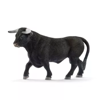 schleich FARM WORLD Schwarzer Stier, 3 Jahre, Bauernhof, Bauernhoftiere / Bauernhofspielzeug, Mehrfarbig, Kunststoff, 1 Stück