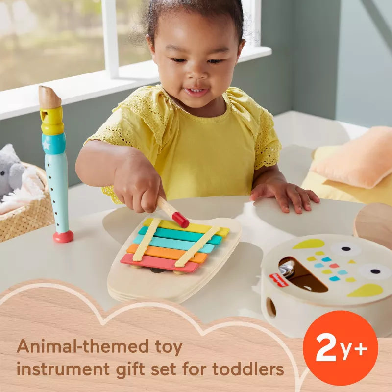 Mattel Musik-Geschenkset mit Holzinstrumenten für Kleinkinder