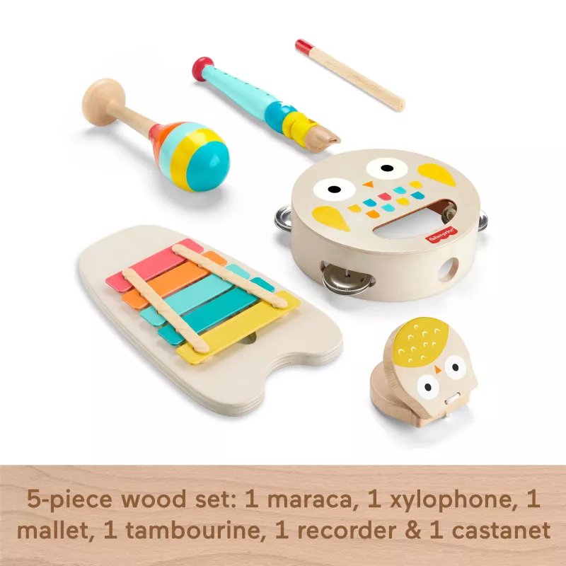 Mattel Musik-Geschenkset mit Holzinstrumenten für Kleinkinder