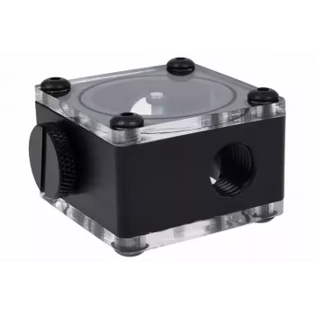 Alphacool Eisfluegel Durchflussanzeiger G1/4, quadratisch, Acetal, schwarz