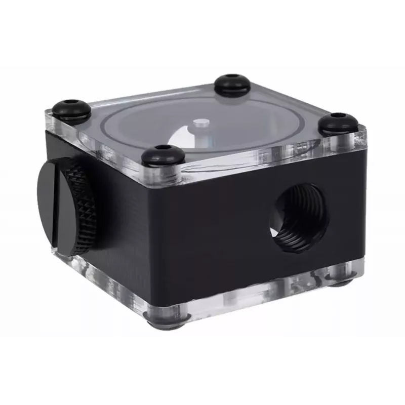 Alphacool Eisfluegel Durchflussanzeiger G1/4, quadratisch, Acetal, schwarz