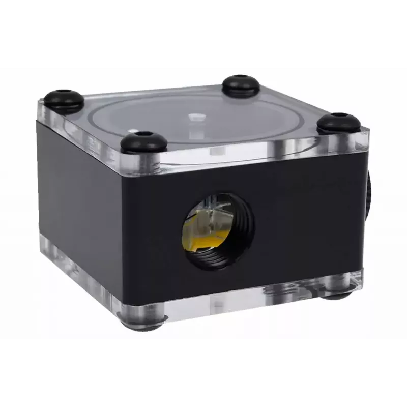 Alphacool Eisfluegel Durchflussanzeiger G1/4, quadratisch, Acetal, schwarz