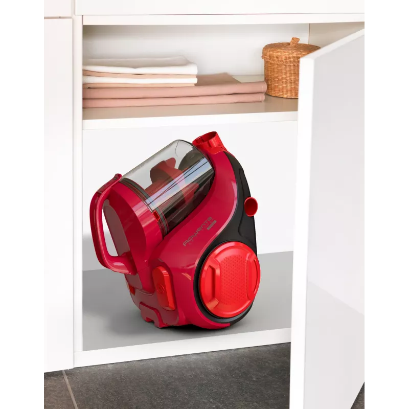 Rowenta Swift Power Cyclonic RO2913 beutelloser Bodenstaubsauger, 3-stufige Filtration, rot