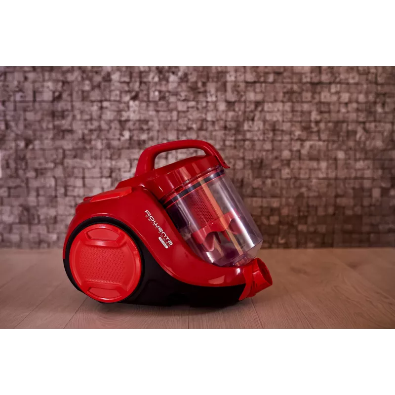 Rowenta Swift Power Cyclonic RO2913 beutelloser Bodenstaubsauger, 3-stufige Filtration, rot