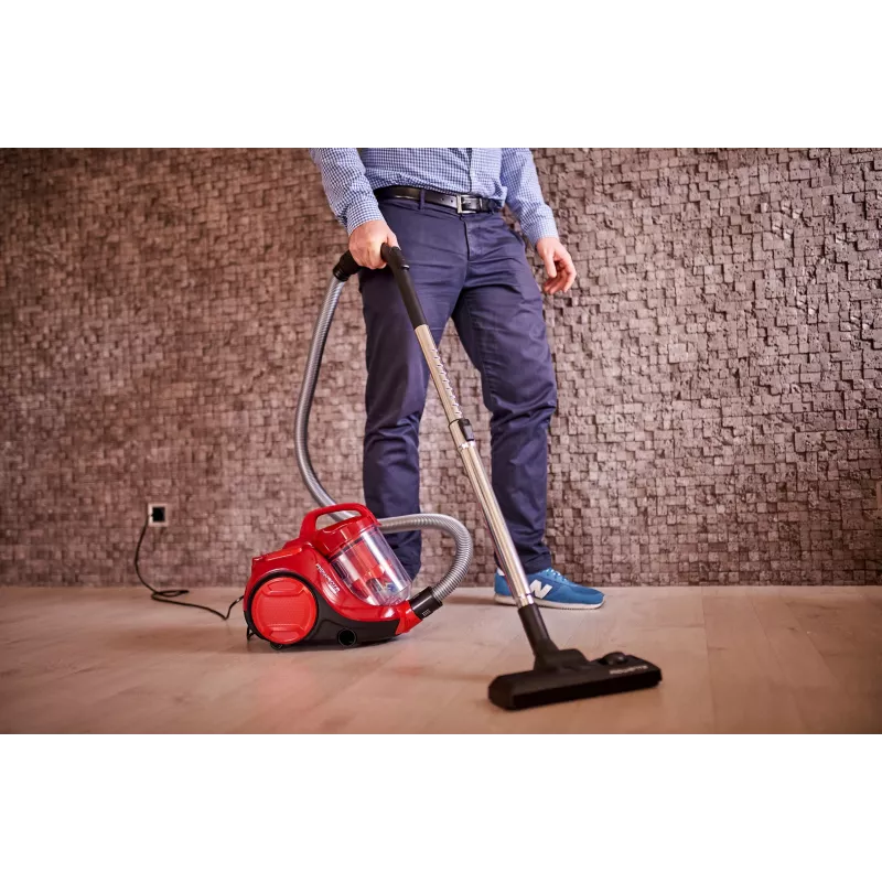 Rowenta Swift Power Cyclonic RO2913 beutelloser Bodenstaubsauger, 3-stufige Filtration, rot