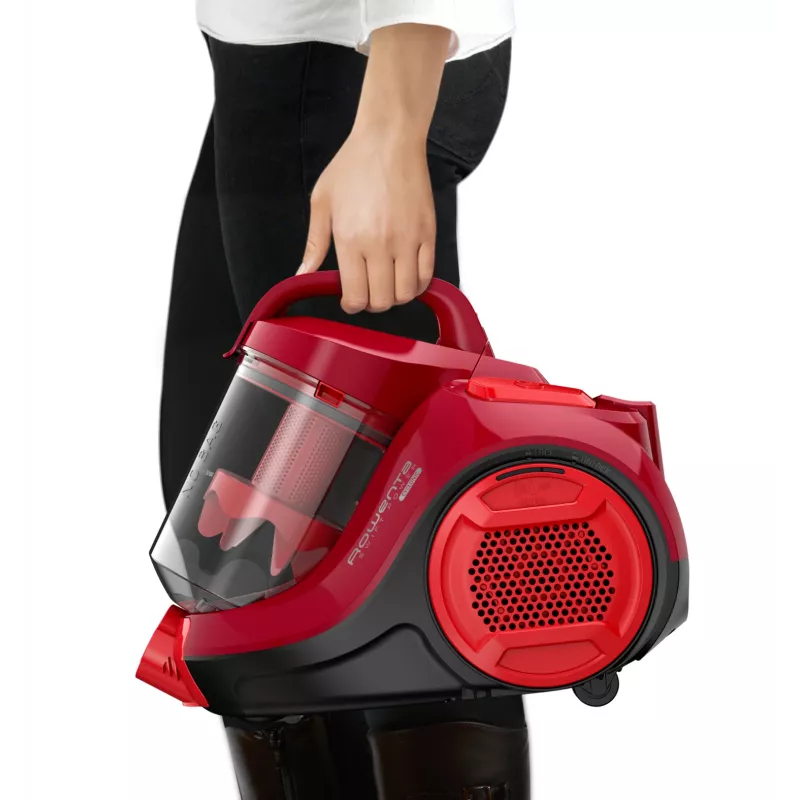 Rowenta Swift Power Cyclonic RO2913 beutelloser Bodenstaubsauger, 3-stufige Filtration, rot