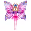 Barbie Dance and Flutter Puppe mit 2-in-1 Verwandlung von Tänzerin zu Schmetterling, lila Haare
