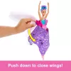 Barbie Dance and Flutter Puppe mit 2-in-1 Verwandlung von Tänzerin zu Schmetterling, lila Haare