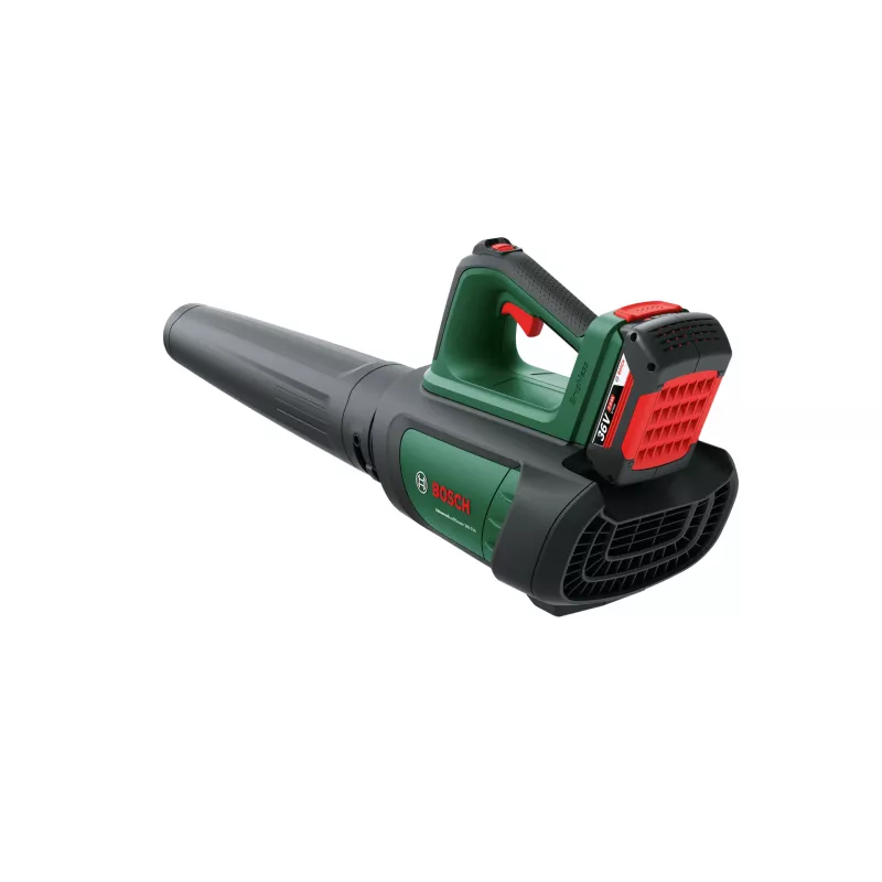 Bosch AdvancedLeafBlower 36V-750 Akku-Laubbläser, 36 V, 1x 2,0 Ah, Ladegerät, 750 m³/h, 100-200 km/h, bürstenlos, 3,5 kg, grün/schwarz