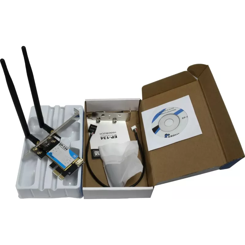 Inter-Tech Argus EP-134 interner WLAN-Bluetooth-Adapter, 1800 Mbit/s