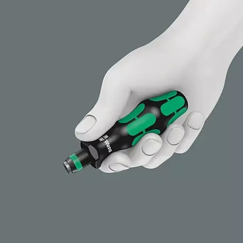 Wera 9532 05136042001 Kettennieter Werkstatt-Set, 20-teilig, inkl. Umschalt-Bitknarre 1/4", schwarz/grün