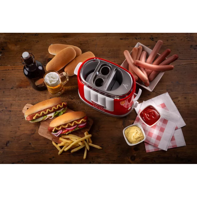 Ariete 206 Hot Dog Maker Party Time, 650W, Sandwiches & Hot Dog, Rot