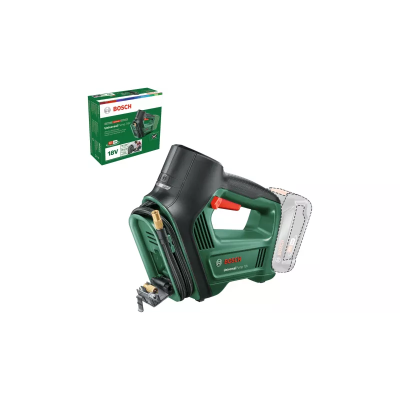 Bosch UniversalPump 18V 0603947100 Akku-Luftpumpe, max. 10 bar, ohne Akku und Ladegerät, grün/schwarz