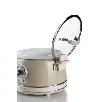 Ariete 2904 Reiskocher – Elektrischer Reiskocher mit Keramikschüssel – Hausgemachtes Sushi – Multikocher – Vintage Line – 3,5 L – 650 W – Beige