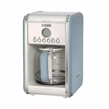 Ariete 1342 American Coffee Machine, Tempered Glass Jug, Up to 12 Cups, 24 Hour Programming Timer, LCD display, Auto Shut Off, 2000 W, Plastic, Blue
