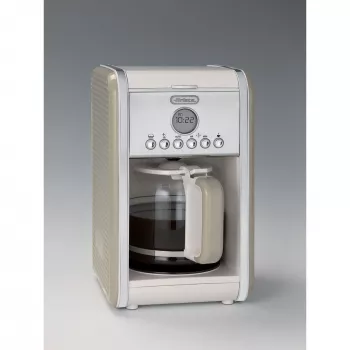Ariete 1342 American Coffee Machine, Temperglas-Kanne, bis zu 12 Tassen, 24-Stunden-Programmiertimer, LCD-Anzeige, Auto Shut Off, 2000 W, Kunststoff, Beige