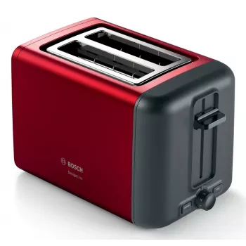 Bosch TAT3P424DE Toaster 2 Scheiben 970 W Schwarz, Rot