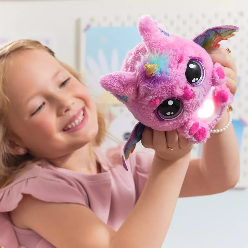 Hatchimals Alive Mystery Hatch Pufficorn Spinmaster AA Batterie Pink Weiß