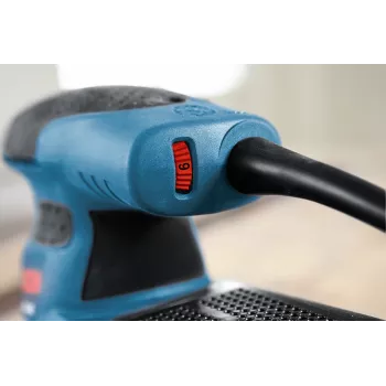 Bosch GEX 125-1 AE Professional Exzenterschleifer, 250 W, 125 mm, 12000 U/min, 2,5 mm Schwingkreis, mit Koffer, blau/schwarz