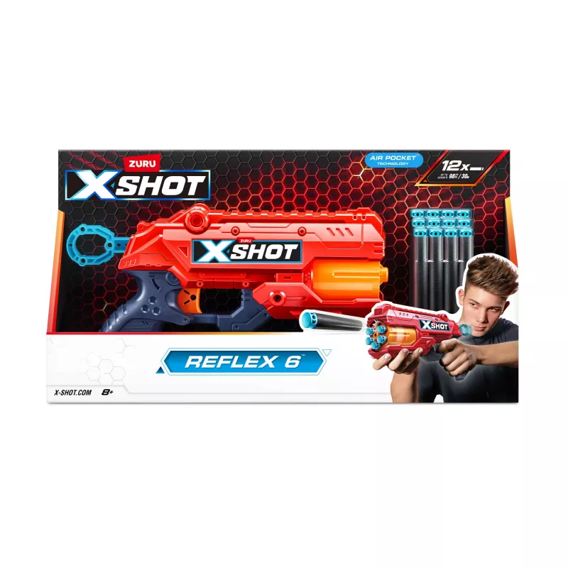 ZURU XSHOT Excel Reflex 6 Dart-Blaster mit Darts