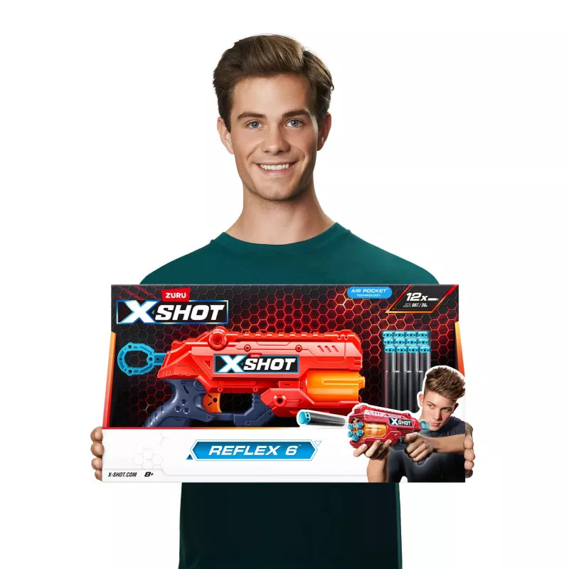 ZURU XSHOT Excel Reflex 6 Dart-Blaster mit Darts