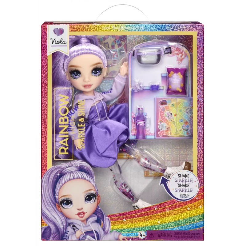 Rainbow High Sparkle & Shine Fashion-Puppe Viola (Lila), ab 4 Jahren