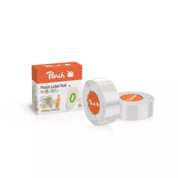 Peach PE102 Etikettenrolle, 14x40 mm, 180 Etiketten, transparent