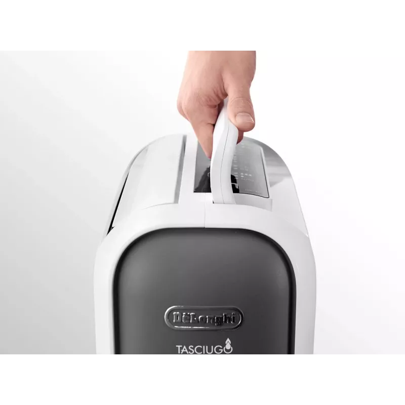 DeLonghi DNS65 Luftentfeuchter, 6 l/Tag, 2,8-l-Wassertank, 220-240 V, 50 Hz, schwarz/weiß