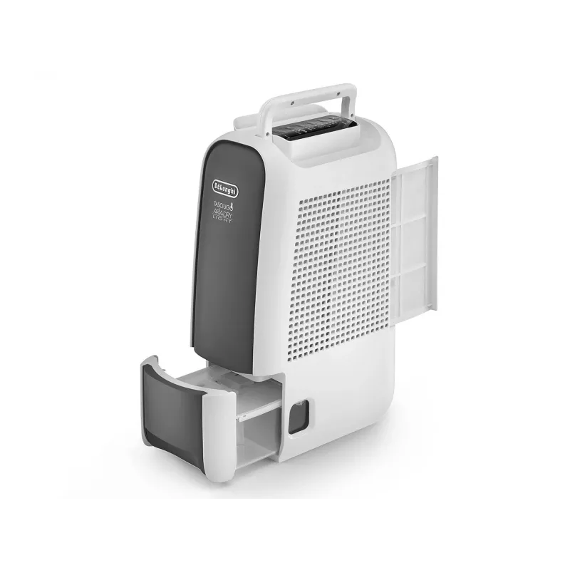 DeLonghi DNS65 Luftentfeuchter, 6 l/Tag, 2,8-l-Wassertank, 220-240 V, 50 Hz, schwarz/weiß
