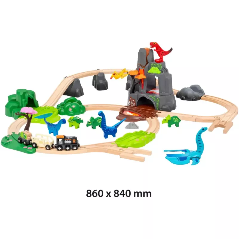 Eisenbahn-Spielset Ravensburger Dinosaur Deluxe Set BRIO World 63610400 mit interaktiven Funktionen