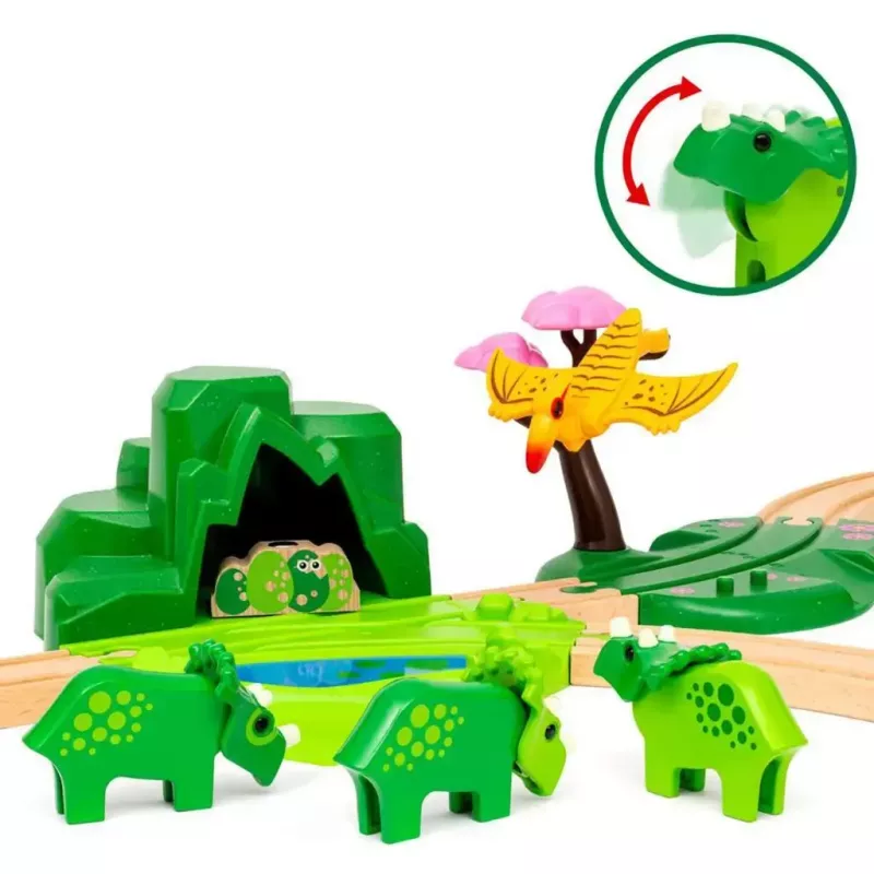 Eisenbahn-Spielset Ravensburger Dinosaur Deluxe Set BRIO World 63610400 mit interaktiven Funktionen