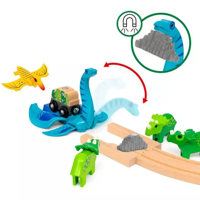 Eisenbahn-Spielset Ravensburger Dinosaur Deluxe Set BRIO World 63610400 mit interaktiven Funktionen