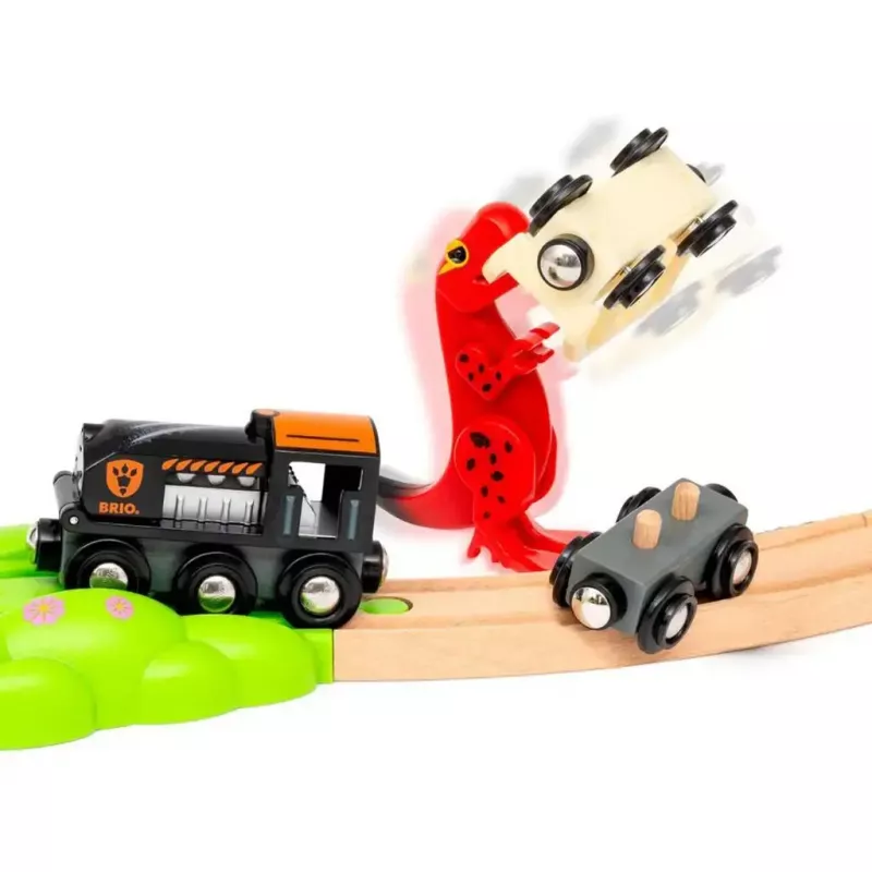 Eisenbahn-Spielset Ravensburger Dinosaur Deluxe Set BRIO World 63610400 mit interaktiven Funktionen