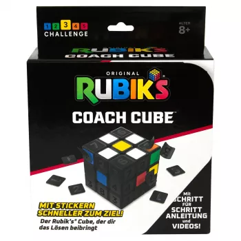 Rubik’s Coach Cube, Lerne den 3x3 Cube mit Stickern, Anleitung & Videos zu lösen | Stressabbau Fidget Toy | Erwachsenen Fidget Cube | ab 8 Jahren