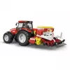 Bruder Pöttinger Vitasem 302ADD Kreiselegge-Sämaschine, Modell 1:16, Rot/Weiß/Gelb
